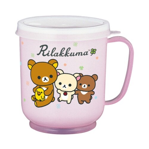 コップ 300ml 蓋付カラーコップ ピンク