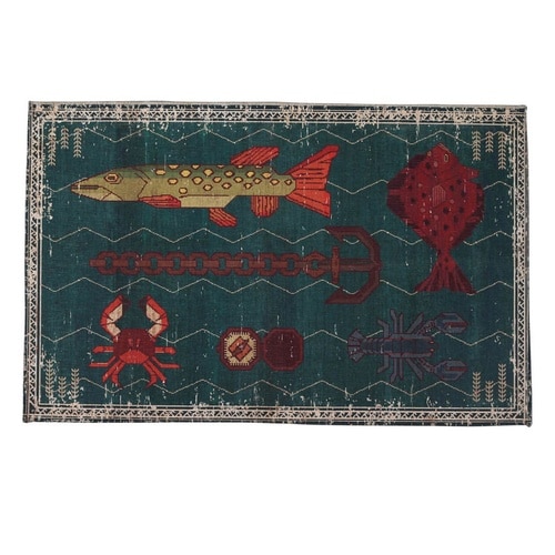 玄関マット 室内 50×80cm FISH