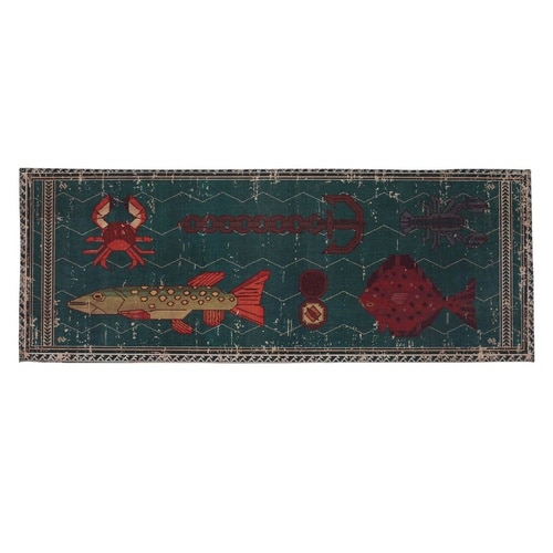玄関マット 室内 45×120cm FISH