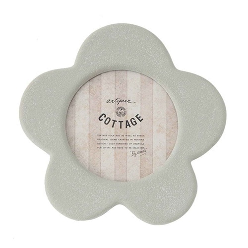 フォトフレーム フラワーフォトフレーム グレー