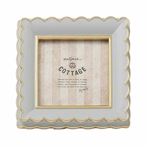 フォトフレーム スクエア波形フォトフレーム グレー