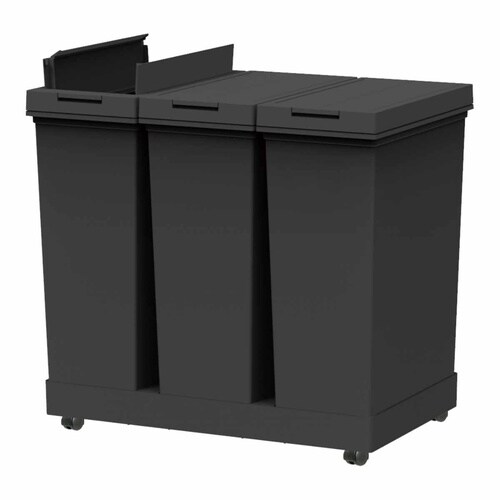 ゴミ箱 20L×3個 棚下で使える ブラック