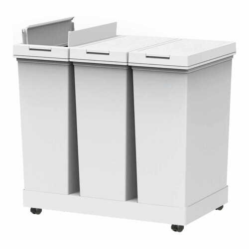 ゴミ箱 20L×3個 棚下で使える ホワイト