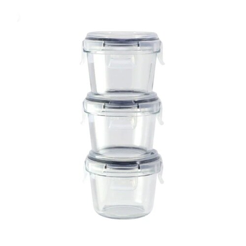 保存容器 耐熱ガラス ミニ保存容器3個組 ラウンド