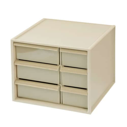 卓上収納ボックス アイケースS グレージュ