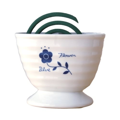 蚊取り線香ホルダー 陶器製 フラワー