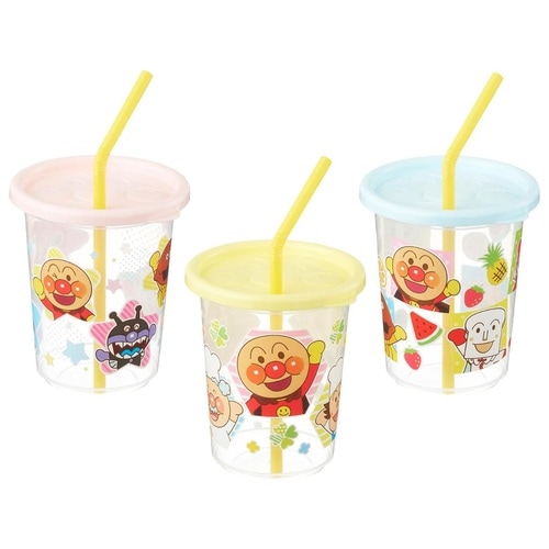 コップ アンパンマン ストローカップ 3個入 B