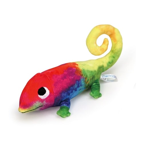 ぬいぐるみ カメレオン 虹色 マスコット