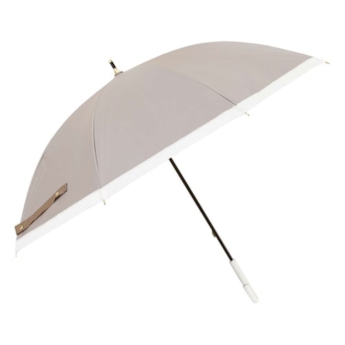 長傘 晴雨兼用 グレージュ 長傘