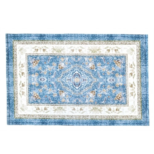 玄関マット 50×80 cm エルヴァン ブルー