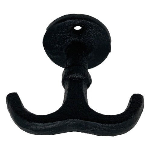 フック キャストアイアン D 壁掛け ブラック