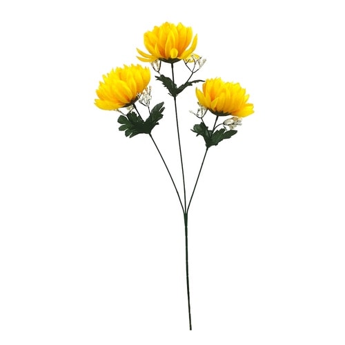 造花 サンツキキク 大 ホワイト イエロー