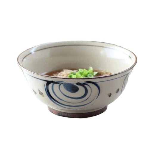 鉢 民彩渦紋 麺鉢 18.5cm 日本製