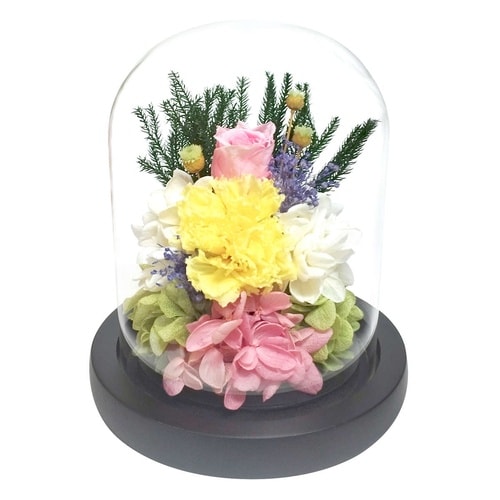 供え花 仏花 ガラスドームアレンジメント E