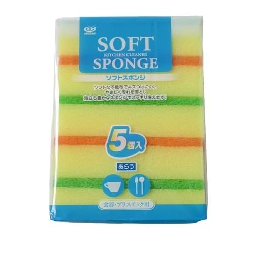 キッチンスポンジ ソフトスポンジ 5個組