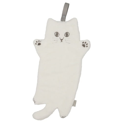 ハンドタオル にゃふにゃふ ホワイト