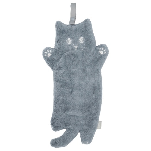 ハンドタオル にゃふにゃふ グレー