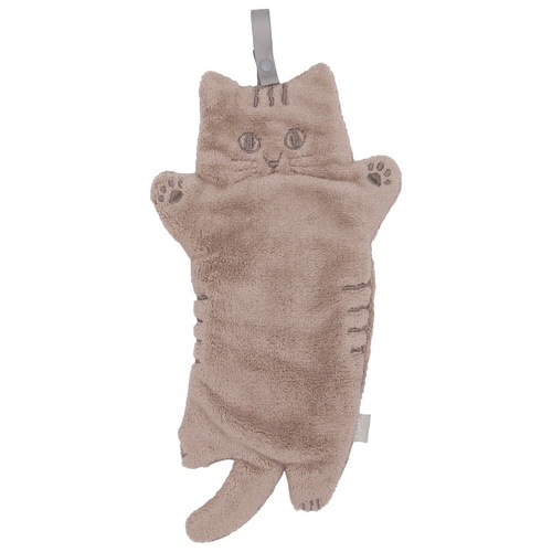 ハンドタオル にゃふにゃふ ブラウン