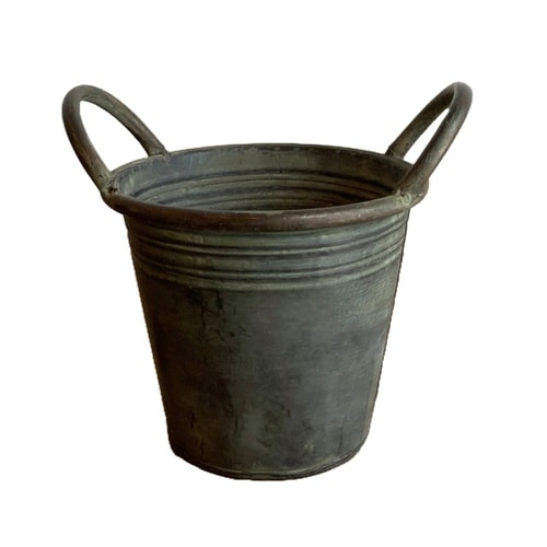 植木鉢 ブリキハンドルポット S