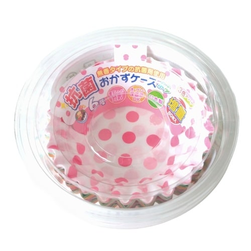 おかずカップ 抗菌おかずケース水玉 6号 80枚