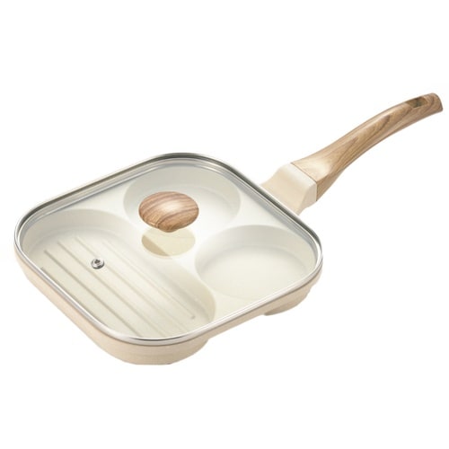 フライパン トリプルパン ガス火専用 ガラス蓋付