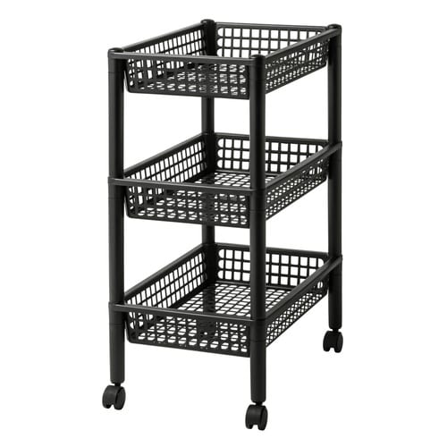 キッチンワゴン ステージワゴン 3段 ブラック