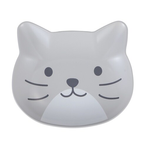 catte face 抗菌 プレート グレー白