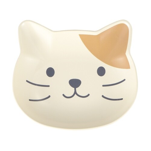 catte face 抗菌 プレート 白茶