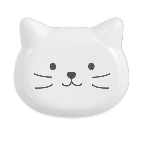 catte face 抗菌 ランチプレート 白
