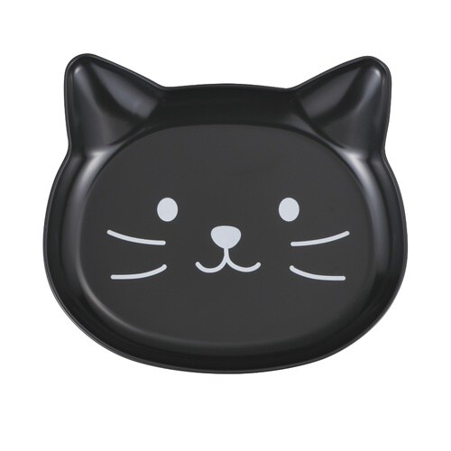 catte face 抗菌 ランチプレート 黒
