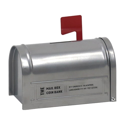 貯金箱 ポストジェネラル メールボックス シルバー