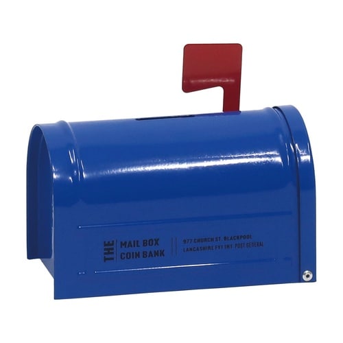貯金箱 ポストジェネラル メールボックス ブルー
