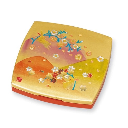 コンパクトミラー 胴張ポケットミラー 箔工芸