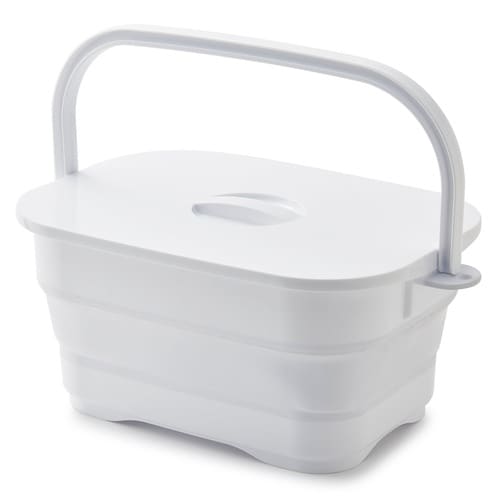バケツ 折りたためる つけ置き洗いバケツ ホワイト