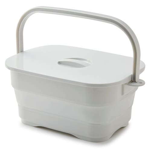 バケツ 折りたためる つけ置き洗いバケツ グレー