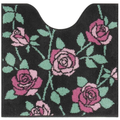 トイレマット 58×60cm グレイス ブラック