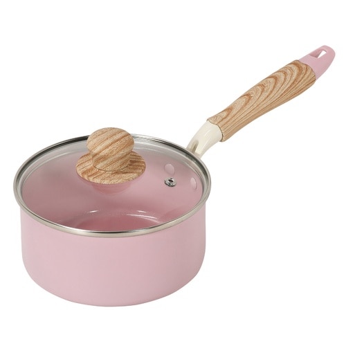 片手鍋 16cm IH対応 ペールピンク