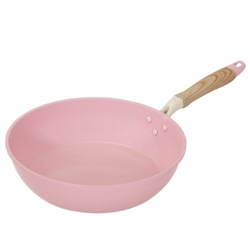 炒め鍋 28cm IH対応 ペールピンク