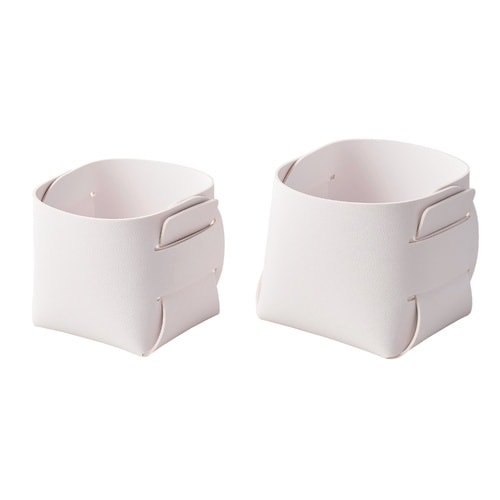 小物収納ケース 大小2個組 ホワイト