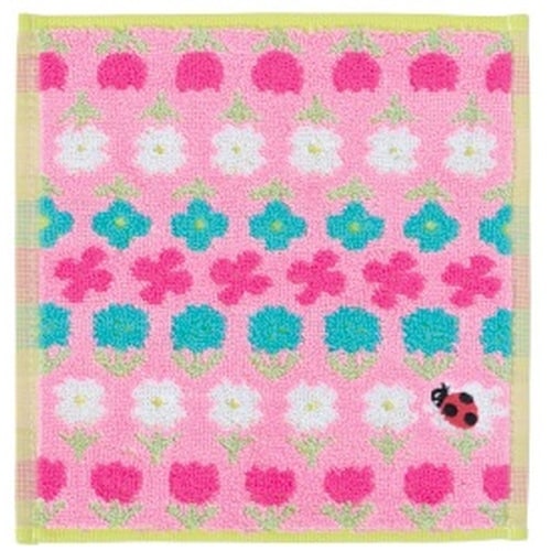 キッズ柄タオルハンカチ てんとう虫 50枚入