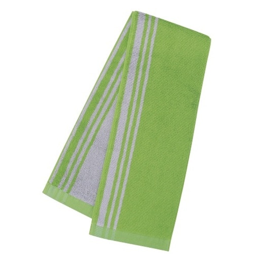細めのスポーツタオル(緑)12枚入