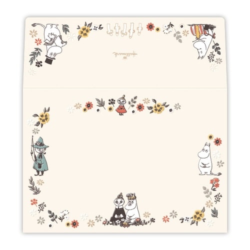 封筒ムーミンフラワーフレーム×6