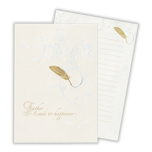 便箋フェザーペン×6