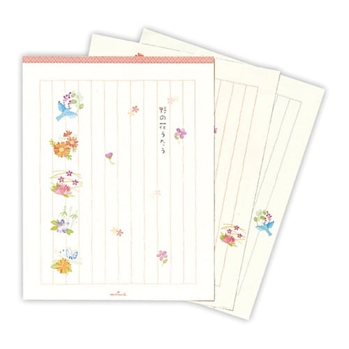 便箋野の花うたう×6