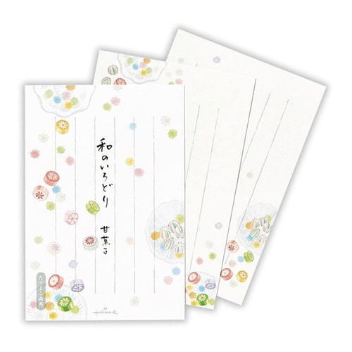 葉書箋和のいろどり甘菓子×6