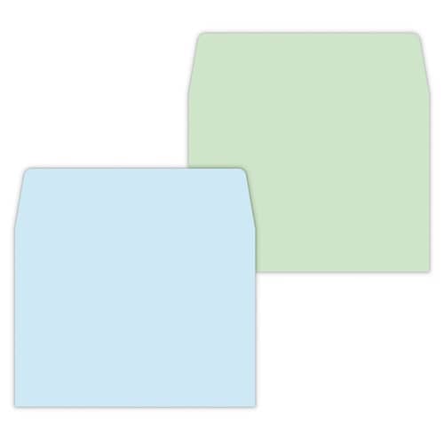 ひとこと封筒ブルー&グリーン×6