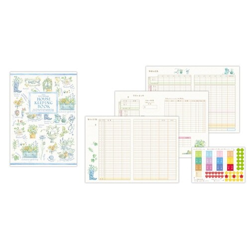家計簿ハーブカタログブルー×6