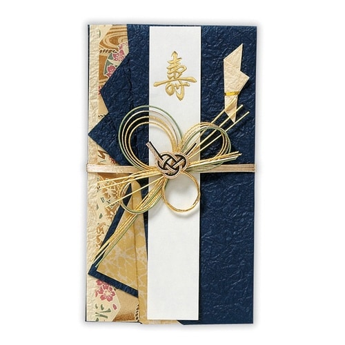 祝儀袋寿友禅折り紺×6