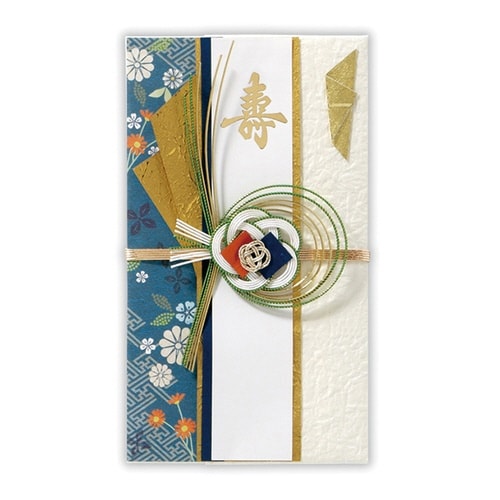 祝儀袋寿もみ紙金濃青×6