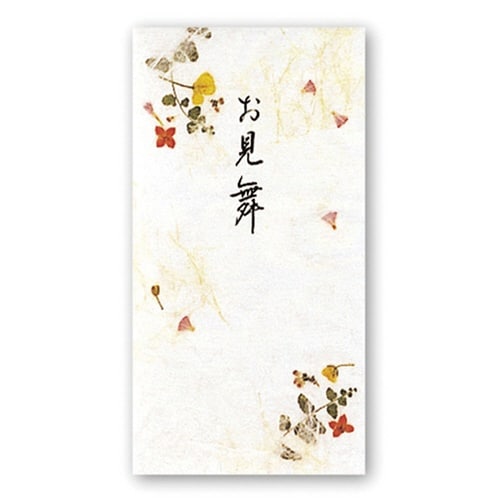 祝儀封筒お見舞押し花白×6